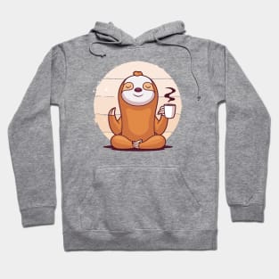 Coffee Yoga Sloth Hoodie